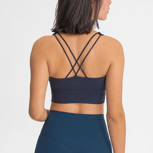 Double-Strap Cross-Back Sports Bra Pimamour