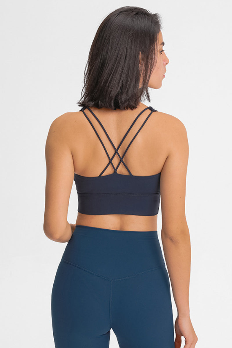 Double-Strap Cross-Back Sports Bra Pimamour