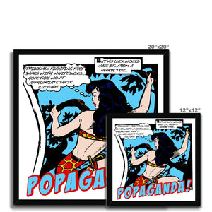 Popaganda Pop Art Vintage Comics 02 Framed Print Pimamour Exclusive Sarcastic & Ironic Lichtenstein-Like Design Pimamour