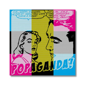 Popaganda Pop Art Vintage Comics 01 CMYK Canvas Pimamour Exclusive Sarcastic & Ironic Lichtenstein-Like Design Pimamour