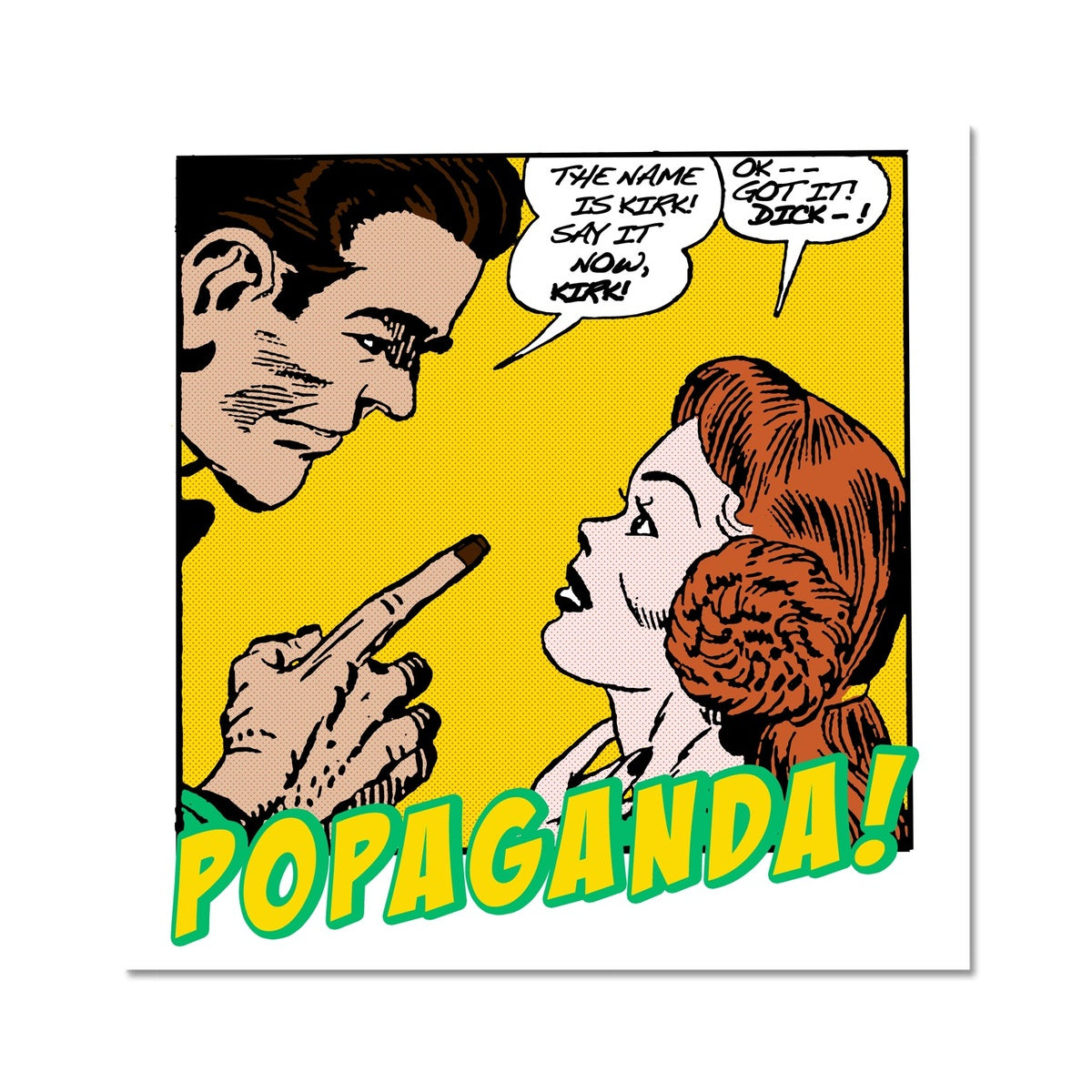 Popaganda Pop Art Vintage Comics 12 C Type Pimamour Exclusive Sarcastic & Ironic Lichtenstein-Like Design Pimamour