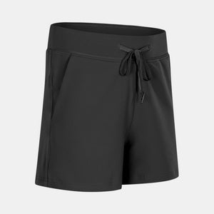 Drawstring Waist Yoga Shorts Pimamour