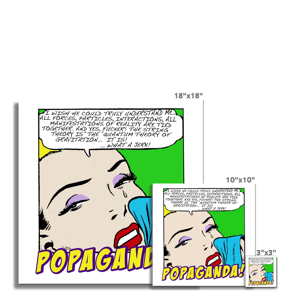 Popaganda Pop Art Vintage Comics 03 C Type Pimamour Exclusive Sarcastic & Ironic Lichtenstein-Like Design Pimamour