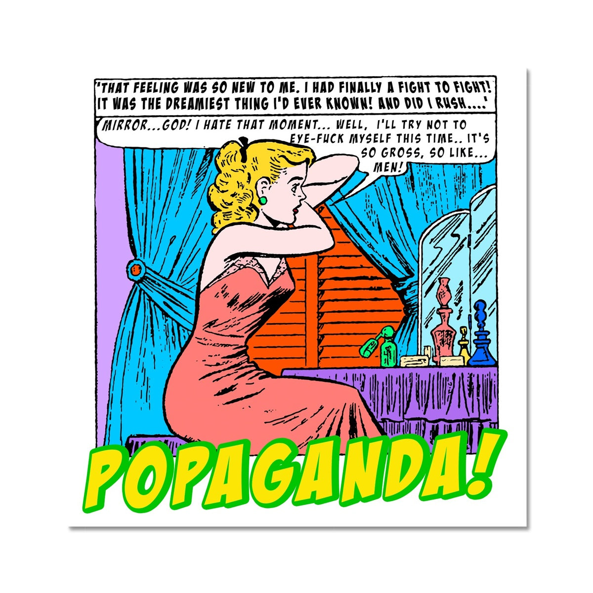 Popaganda Pop Art Vintage Comics 28 C Type Pimamour Exclusive Sarcastic & Ironic Lichtenstein-Like Design Pimamour