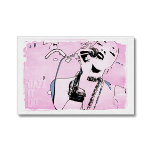 02 Pink Jazz It Up Canvas Pimamour Exclusive Lady Jazz Singer Music Poster Art Pimamour