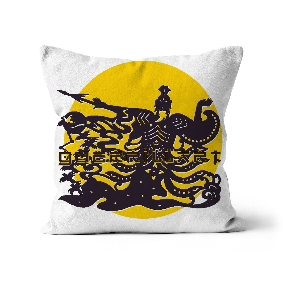 15 B- Chinese Paper Cutouts & Tales Cushion Pimamour Exclusive Inspired by Asian Traditional Art Pimamour