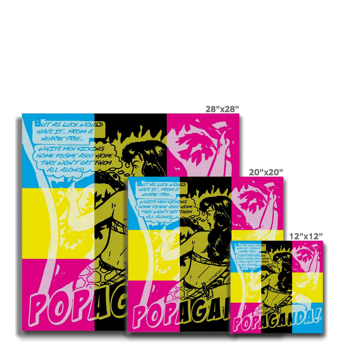 Popaganda Pop Art Vintage Comics 02 CMYK Canvas Pimamour Exclusive Sarcastic & Ironic Lichtenstein-Like Design Pimamour