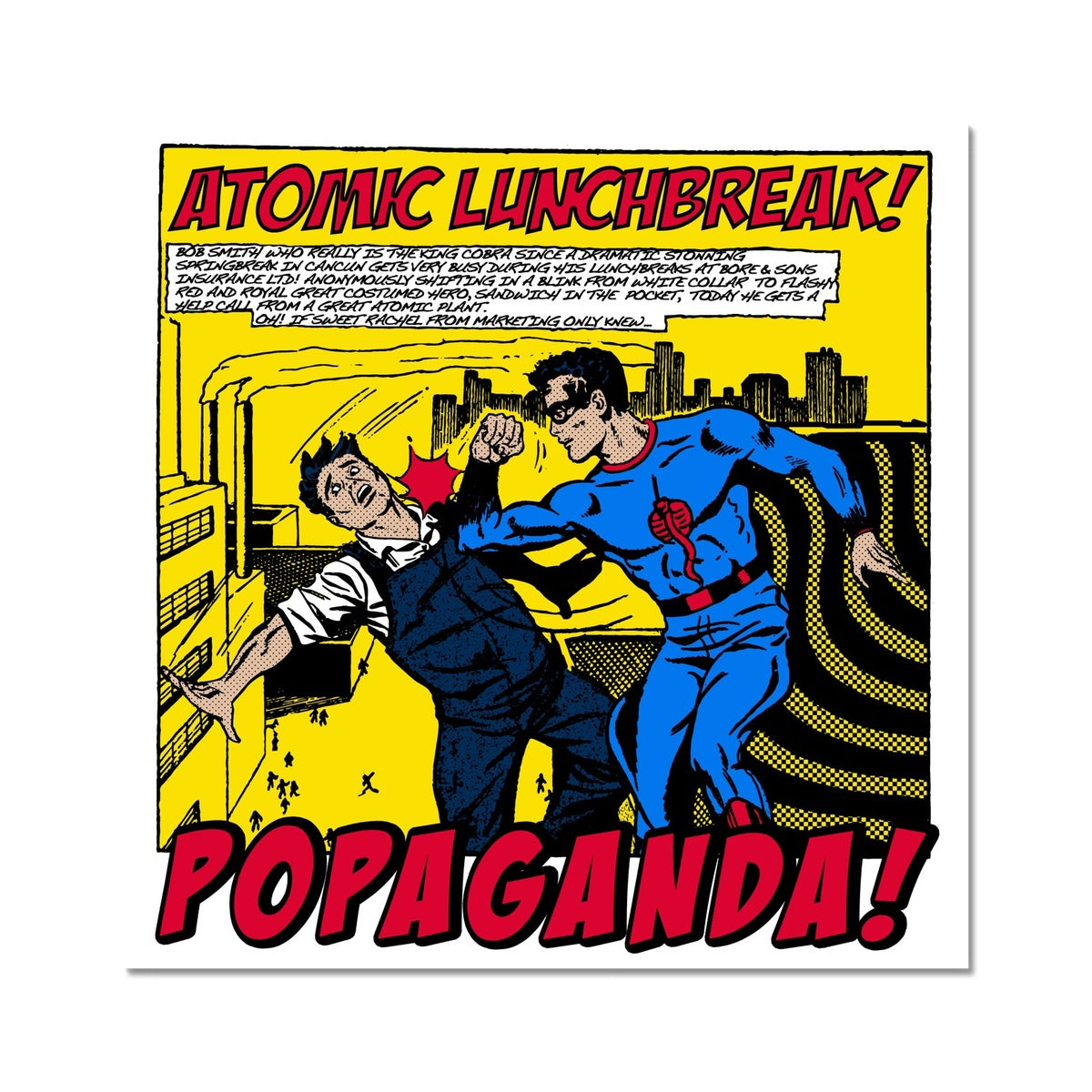 Popaganda Pop Art Vintage Comics 13 Fine Art Print Pimamour Exclusive Sarcastic & Ironic Lichtenstein-Like Design Pimamour