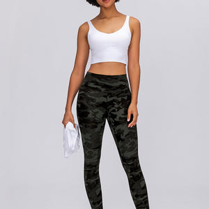 Wide Seamless Band Waist Sports Leggings Pimamour