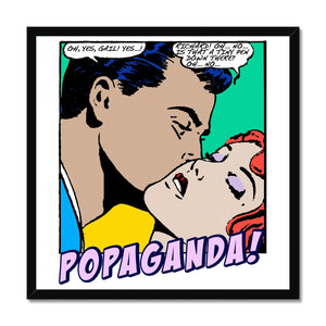 Popaganda Pop Art Vintage Comics 04 Framed Print Pimamour Exclusive Sarcastic & Ironic Lichtenstein-Like Design Pimamour