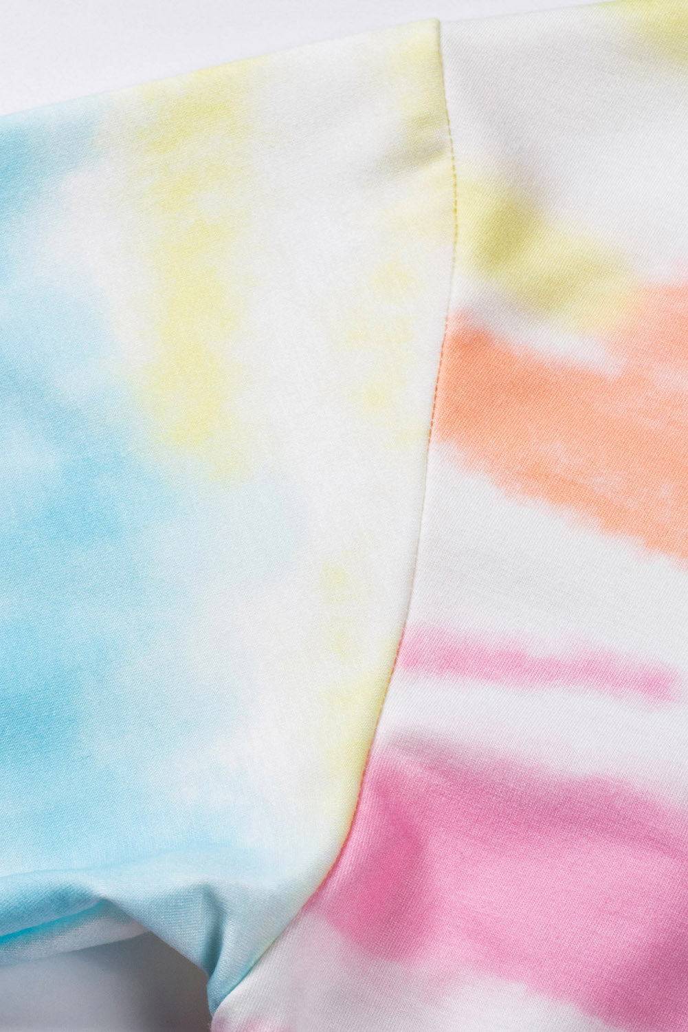 Tie-Dye Boat Neck Batwing Sleeve Tee Pimamour