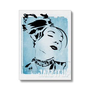 01 Blue Jazz It Up Canvas Pimamour Exclusive Lady Jazz Singer Music Poster Art Pimamour