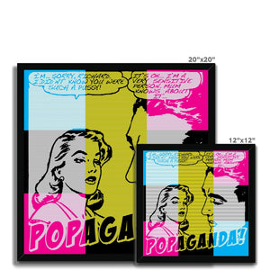 Popaganda Pop Art Vintage Comics 01 CMYK Framed Print Pimamour Exclusive Sarcastic & Ironic Lichtenstein-Like Design Pimamour