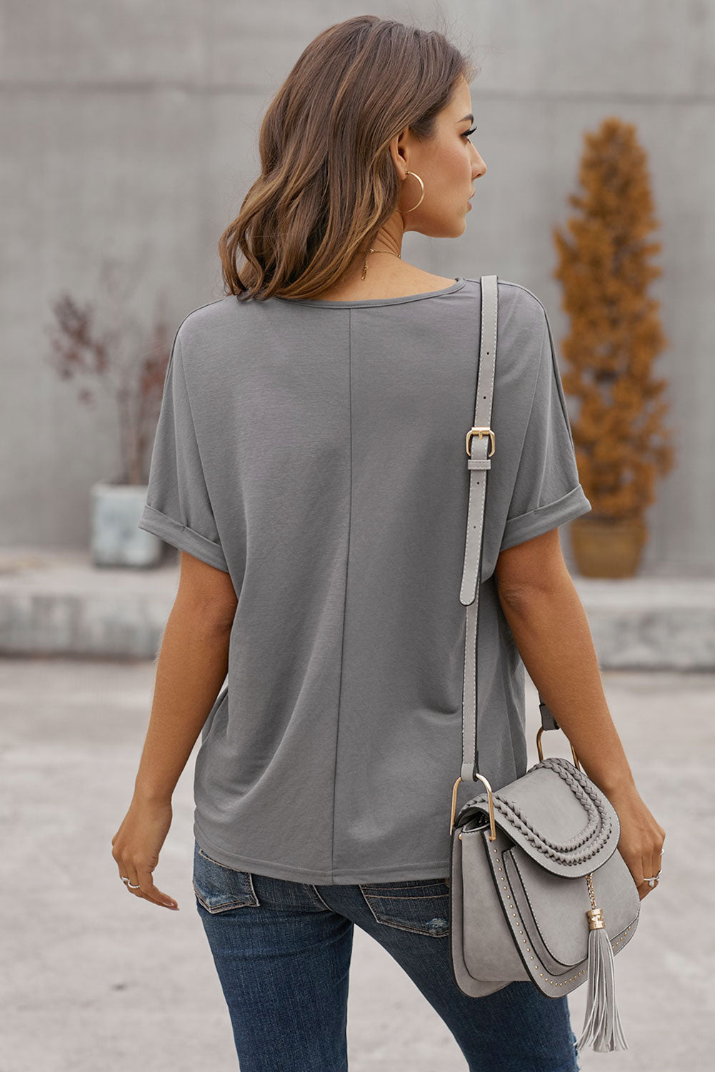 Plain Twist T-Shirt Pimamour