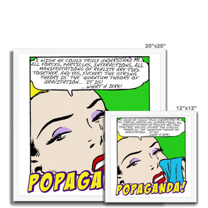 Popaganda Pop Art Vintage Comics 03 Framed Print Pimamour Exclusive Sarcastic & Ironic Lichtenstein-Like Design Pimamour