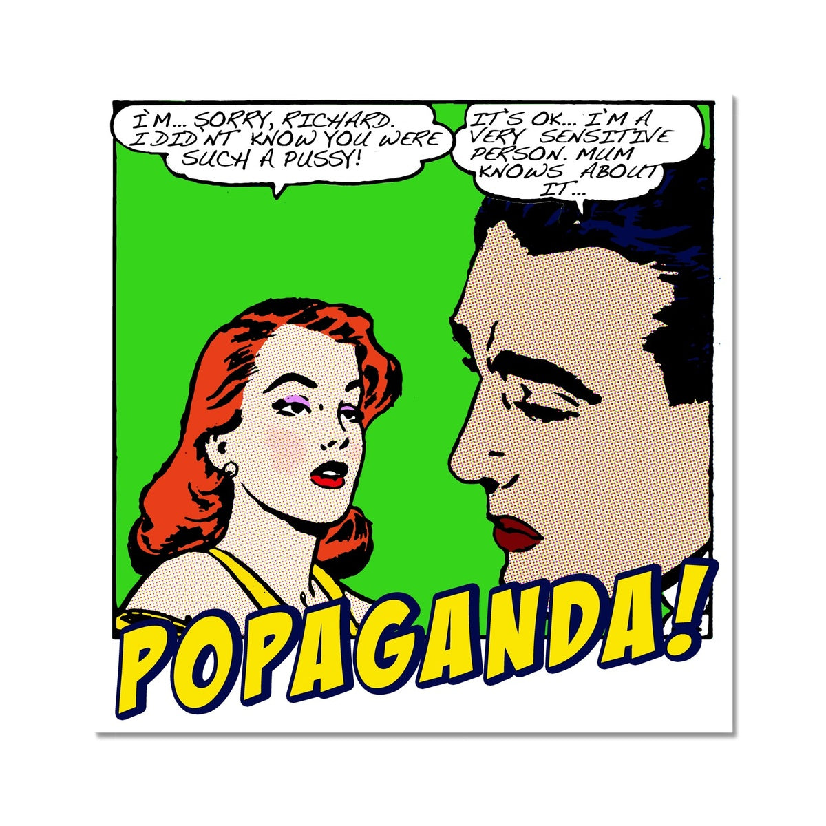 Popaganda 01 Pop Art - Vintage comic art Lichtenstein style: all sarcastic & ironic art on  Fine Art Print Pimamour