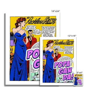 Popaganda Pop Art Vintage Comics 18 C Type Pimamour Exclusive Sarcastic & Ironic Lichtenstein-Like Design Pimamour