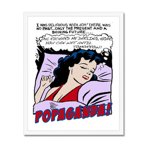 Popaganda Pop Art Vintage Comics 05 Framed Print Pimamour Exclusive Sarcastic & Ironic Lichtenstein-Like Design Pimamour