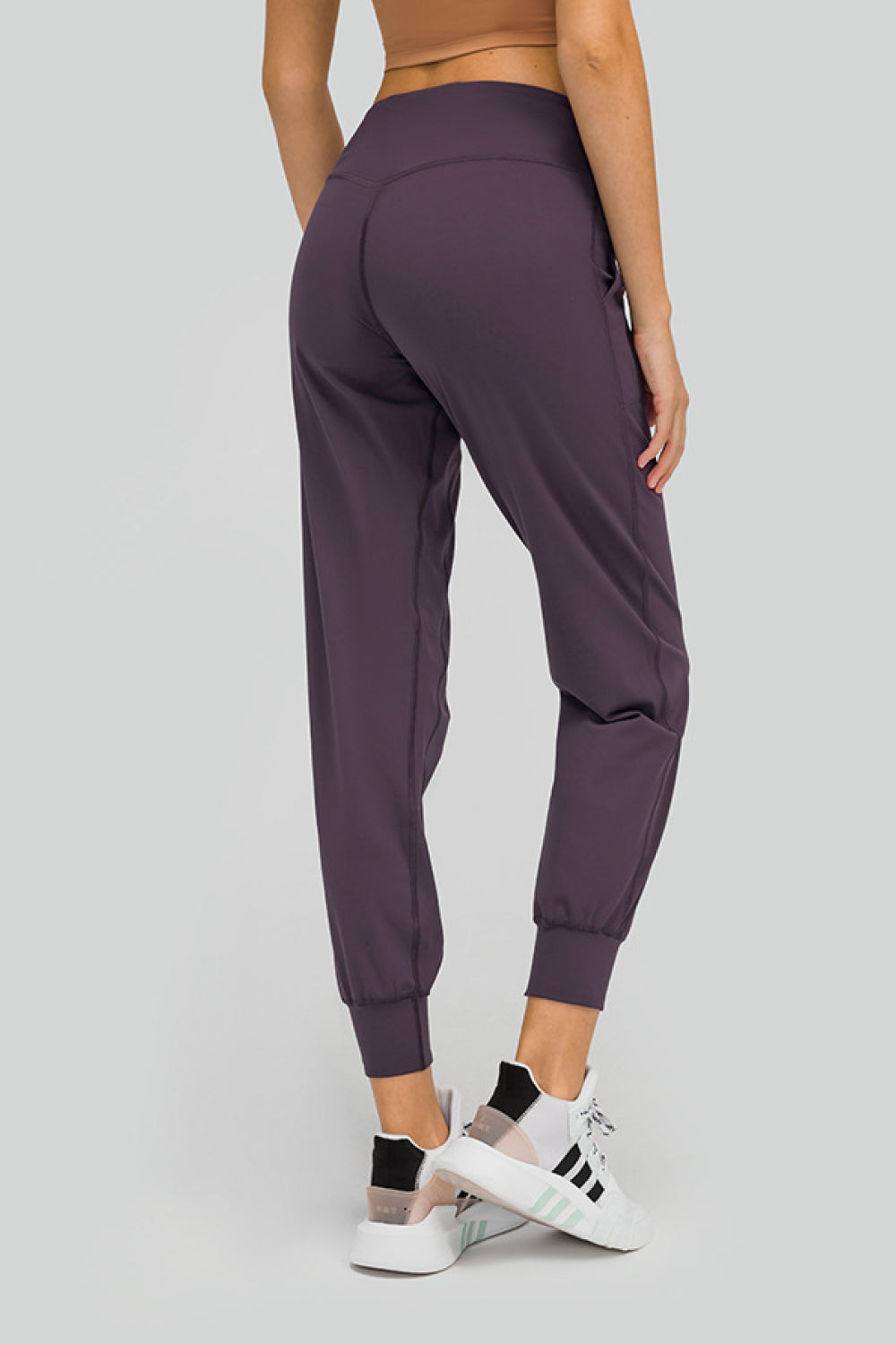 Wide Waistband Slant Pocket Pants Pimamour