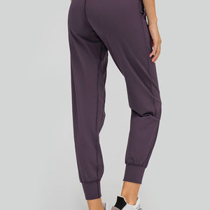 Wide Waistband Slant Pocket Pants Pimamour