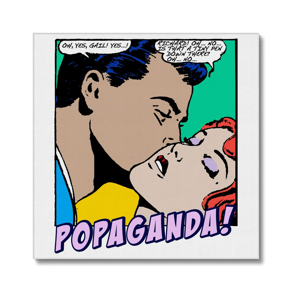 Popaganda Pop Art Vintage Comics 04 Canvas Pimamour Exclusive Sarcastic & Ironic Lichtenstein-Like Design Pimamour