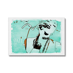 02 Green Jazz It Up Canvas Pimamour Exclusive Lady Jazz Singer Music Poster Art Pimamour