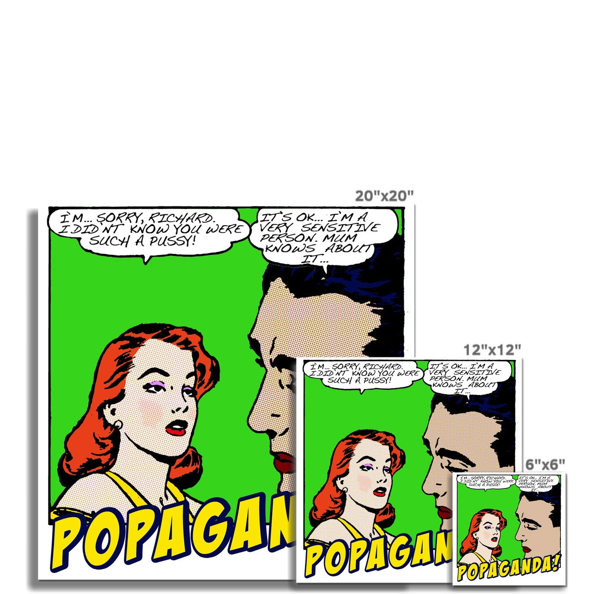 Popaganda 01 Pop Art - Vintage comic art Lichtenstein style: all sarcastic & ironic art on  Fine Art Print Pimamour