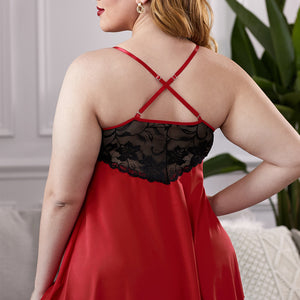 Lace See-Through Plus Size Chemise Pimamour