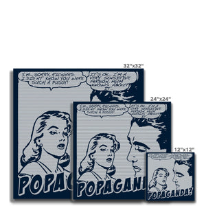 Popaganda Pop Art Vintage Comics 01 Mono Canvas Pimamour Exclusive Sarcastic & Ironic Lichtenstein-Like Design Pimamour