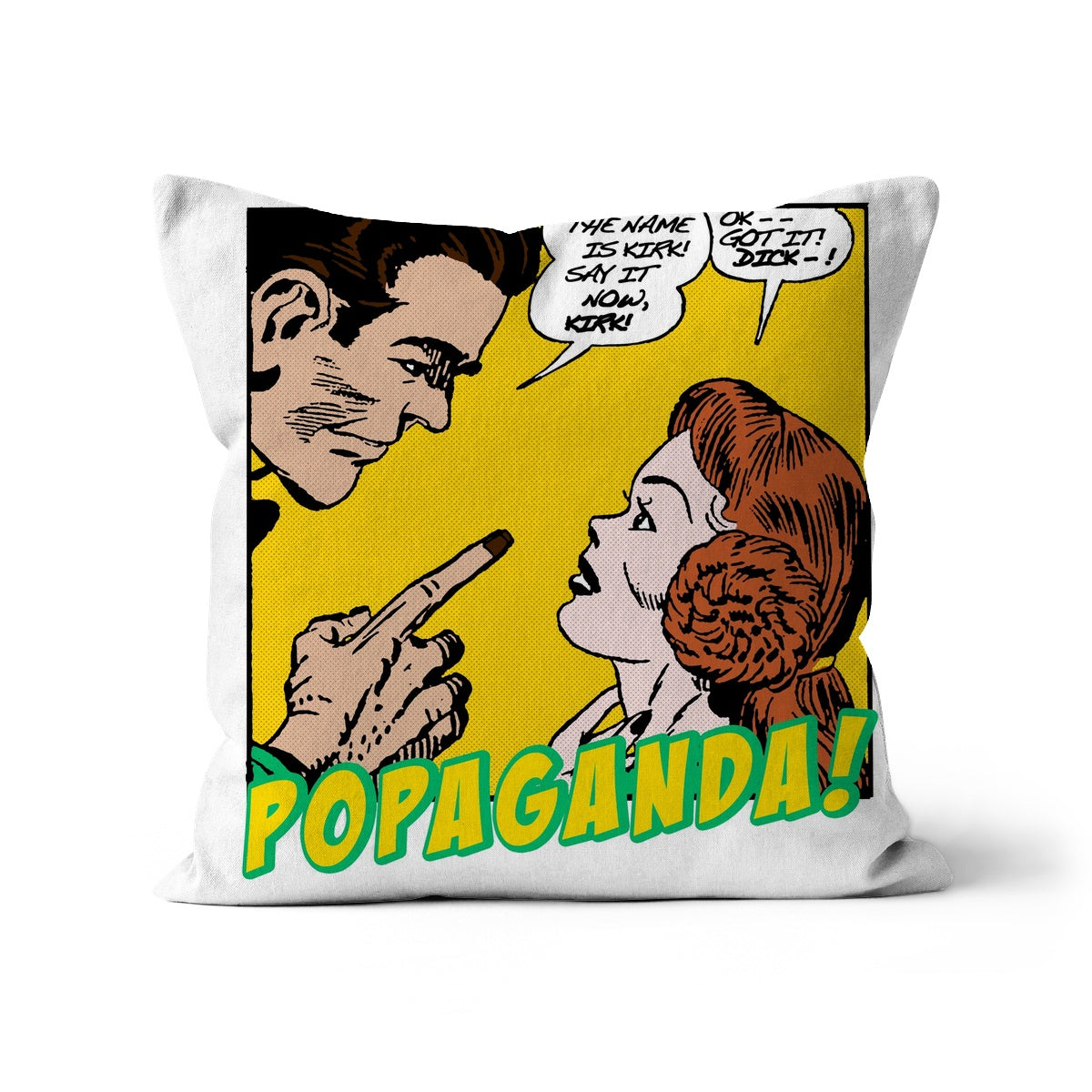 Popaganda Pop Art Vintage Comics 12 Cushion Pimamour Exclusive Sarcastic & Ironic Lichtenstein-Like Design Pimamour