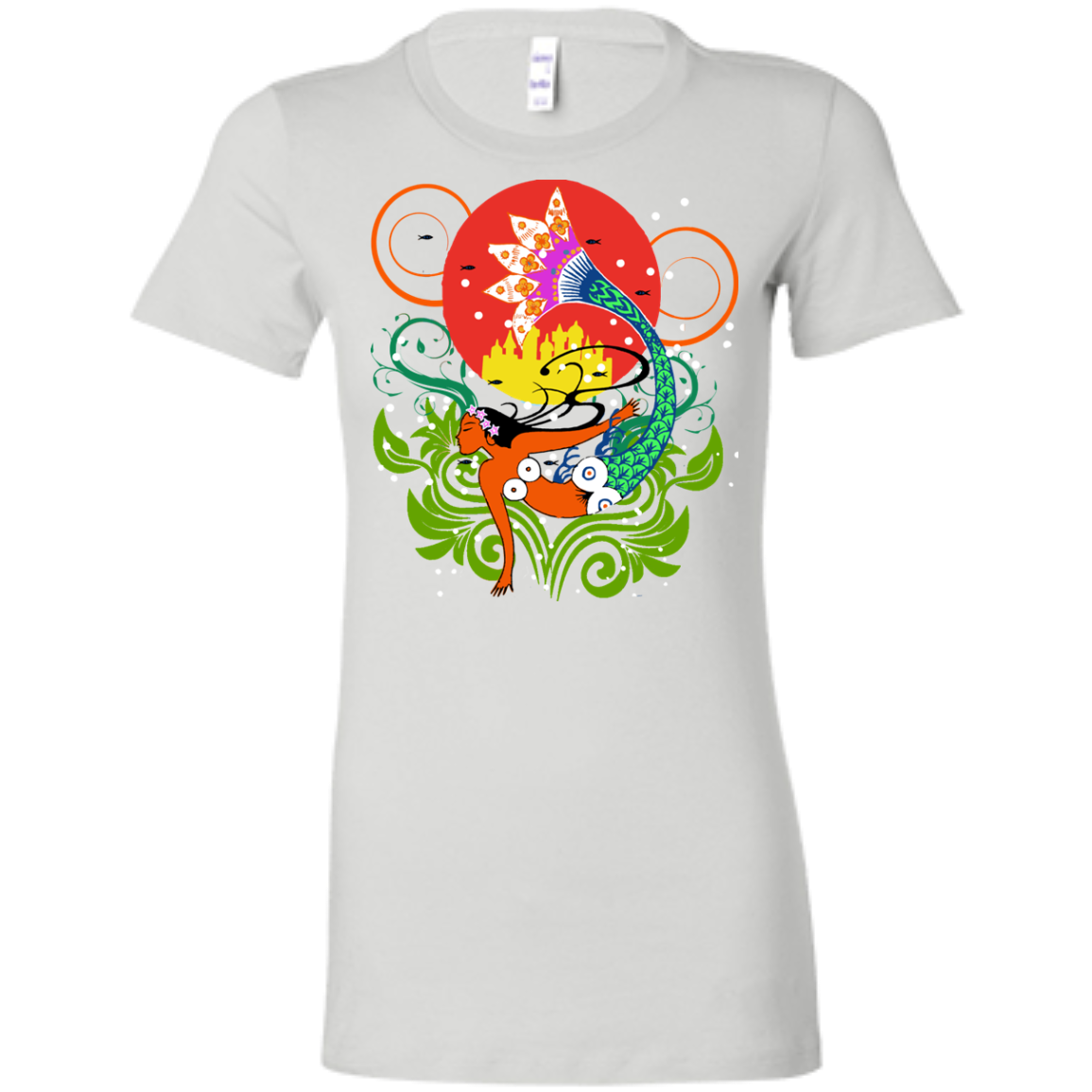 Asian Chinese Folk Culture - Paper Cut Art 01 Tee&Tank Lady Pimamour