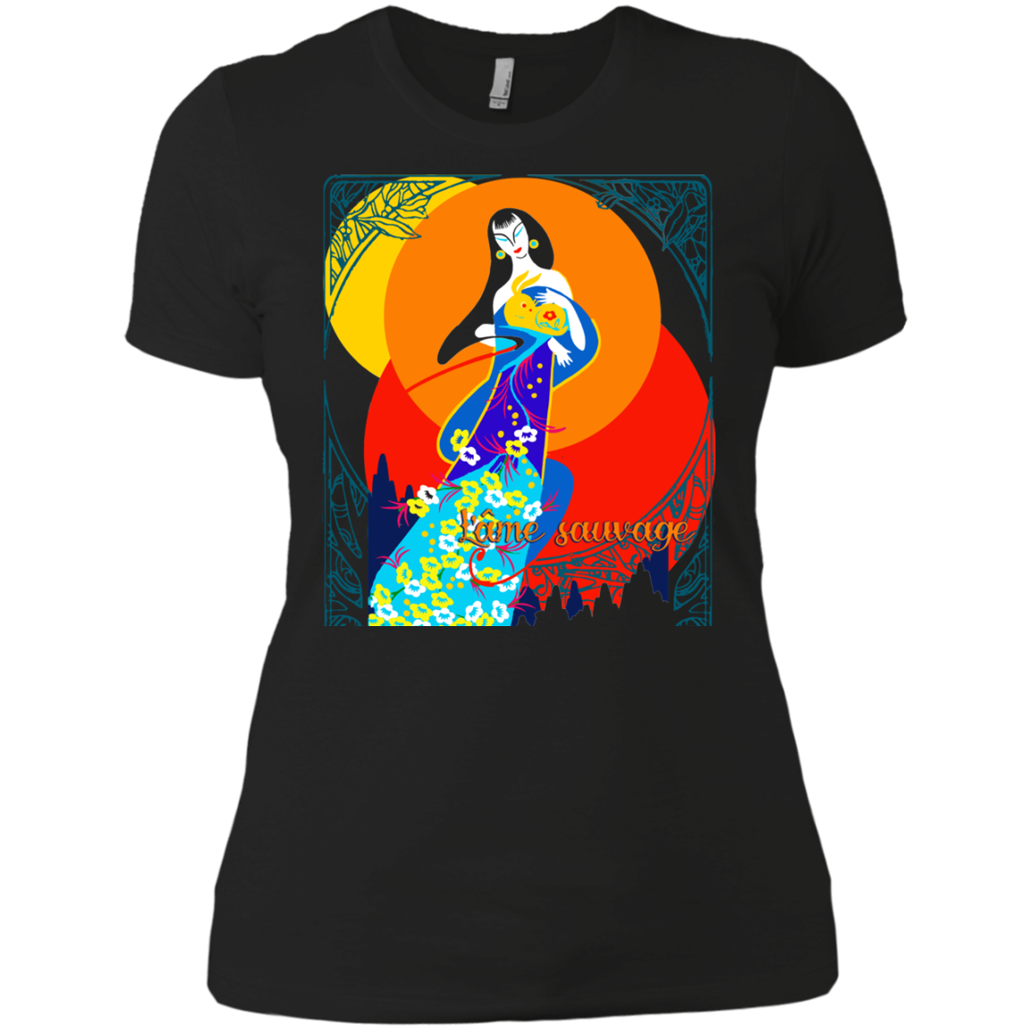 Asian Chinese Folk Culture - Paper Cut Art 16 Tee&Tank Lady Pimamour