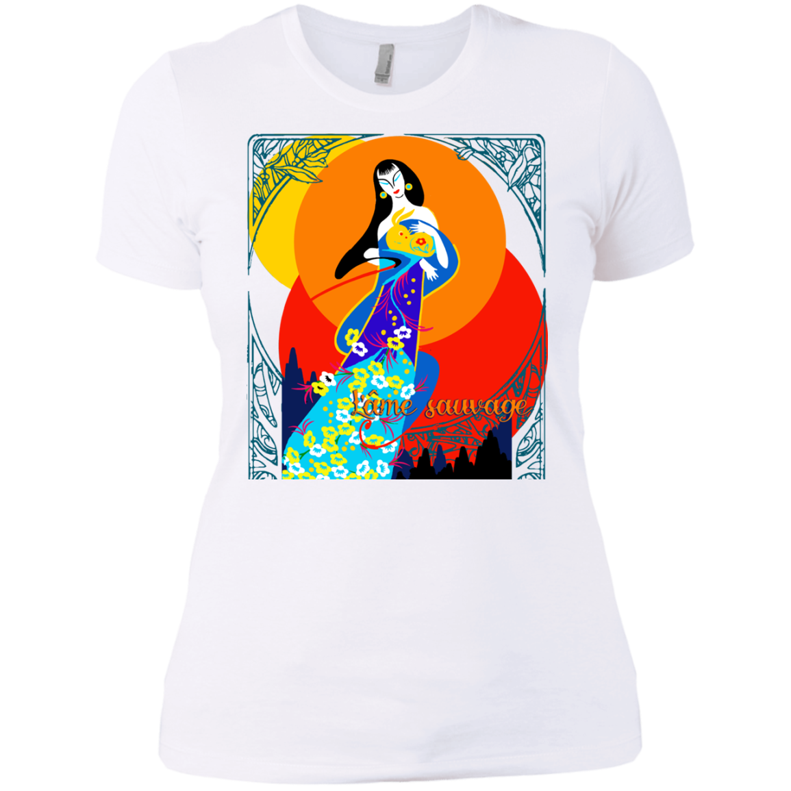 Asian Chinese Folk Culture - Paper Cut Art 16 Tee&Tank Lady Pimamour