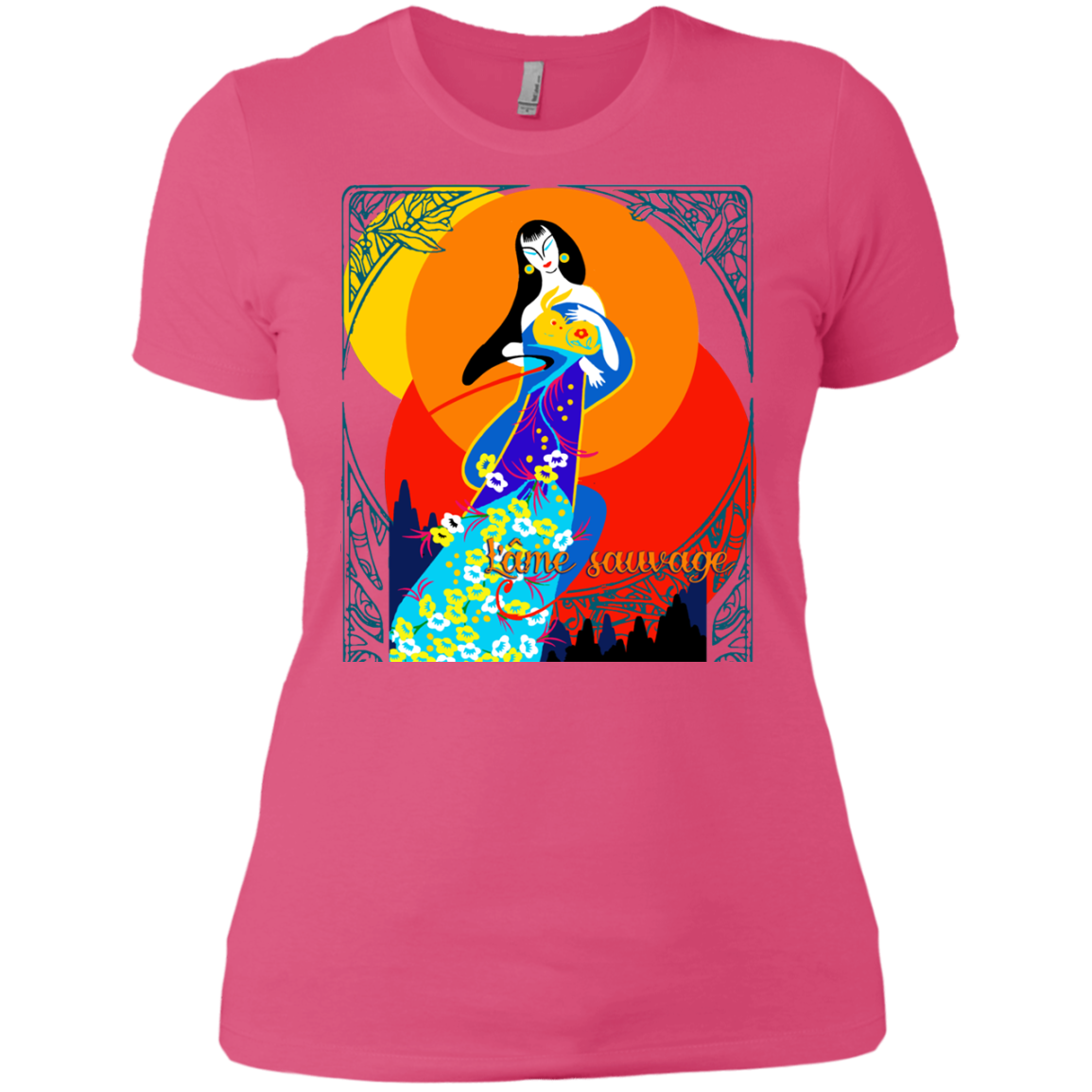 Asian Chinese Folk Culture - Paper Cut Art 16 Tee&Tank Lady Pimamour