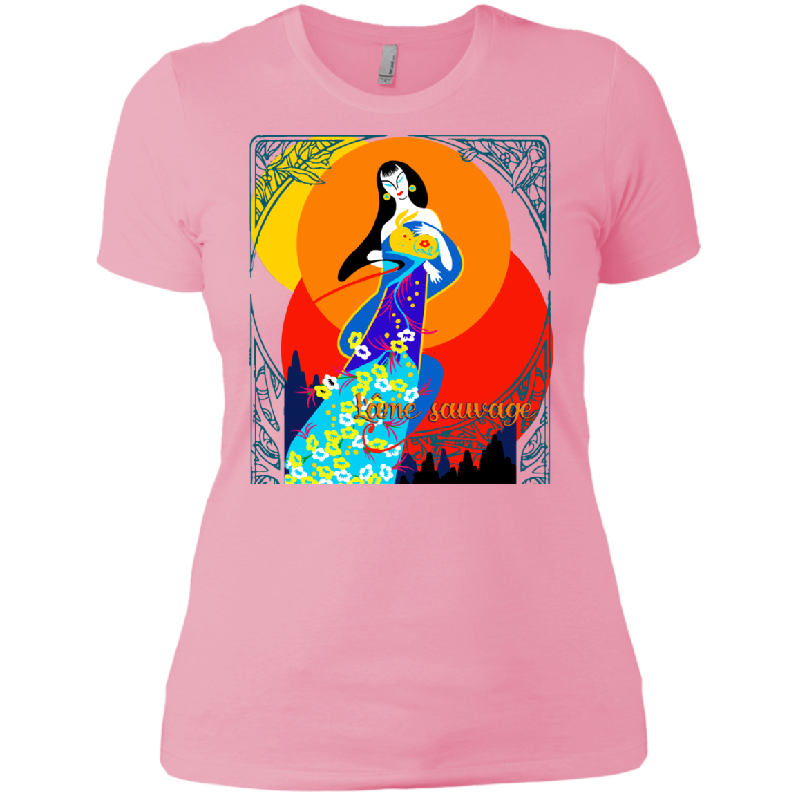 Asian Chinese Folk Culture - Paper Cut Art 16 Tee&Tank Lady Pimamour