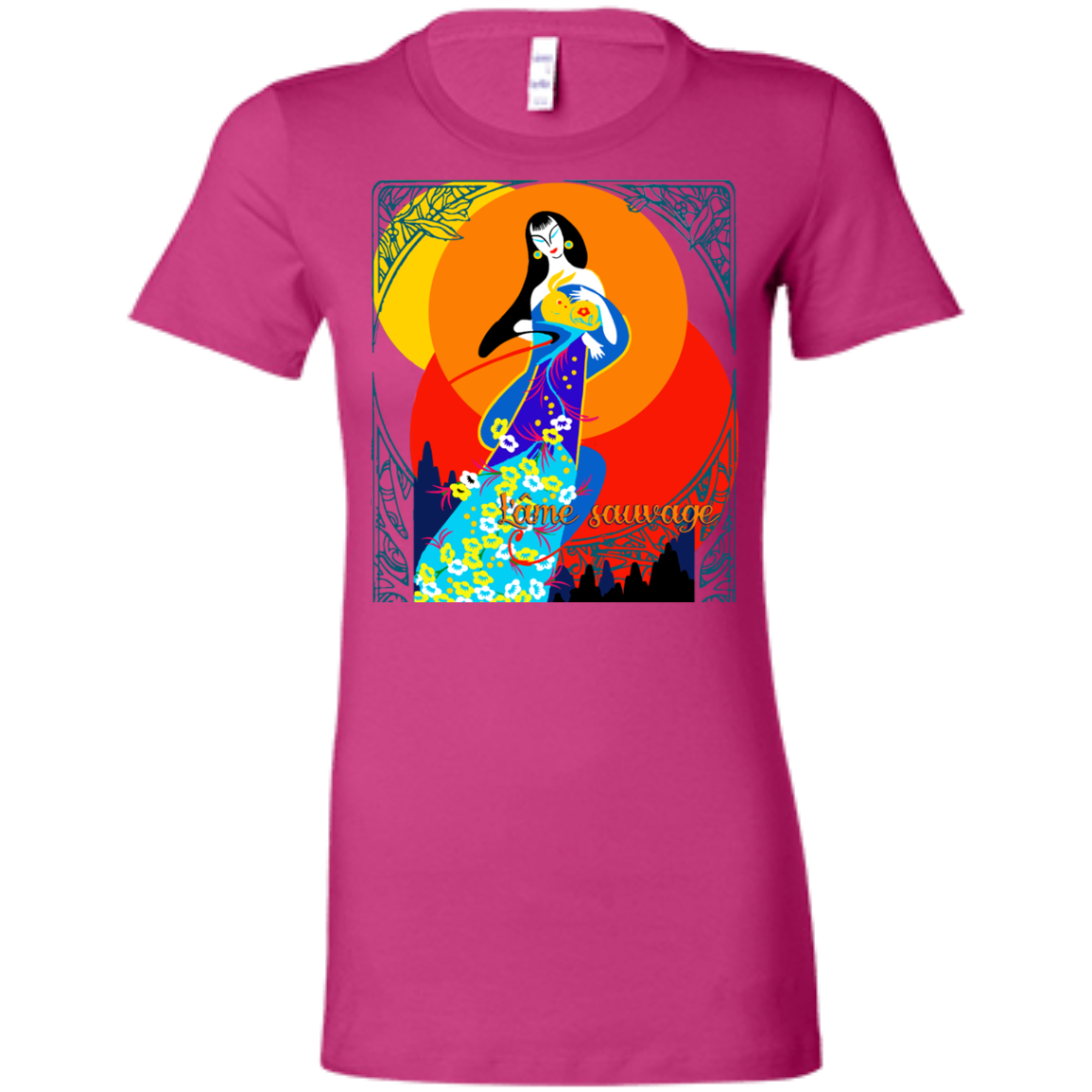 Asian Chinese Folk Culture - Paper Cut Art 16 Tee&Tank Lady Pimamour