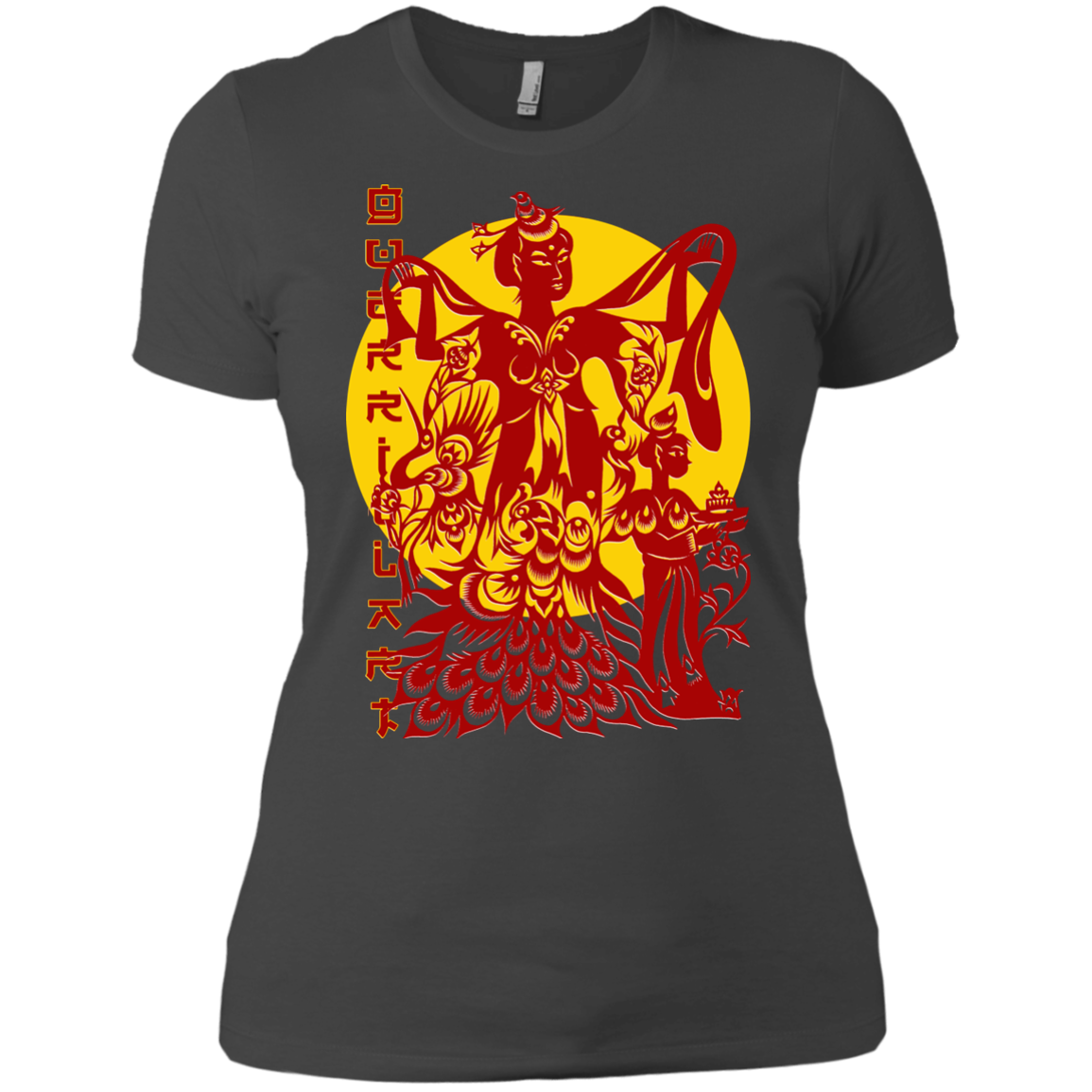 Asian Chinese Folk Culture - Paper Cut Art 17 Tee&Tank Lady Pimamour