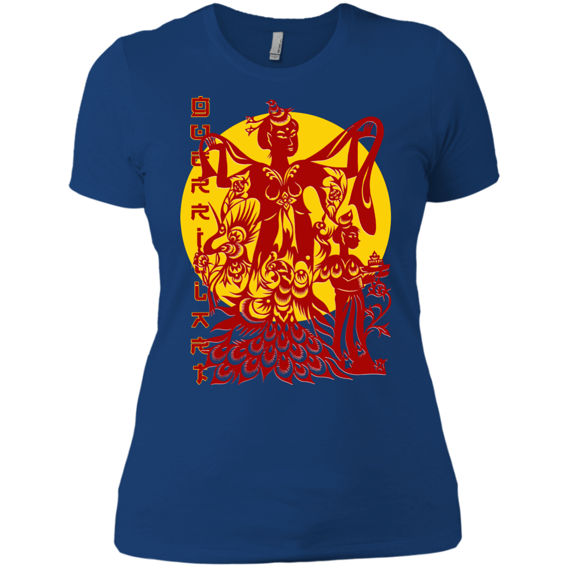 Asian Chinese Folk Culture - Paper Cut Art 17 Tee&Tank Lady Pimamour