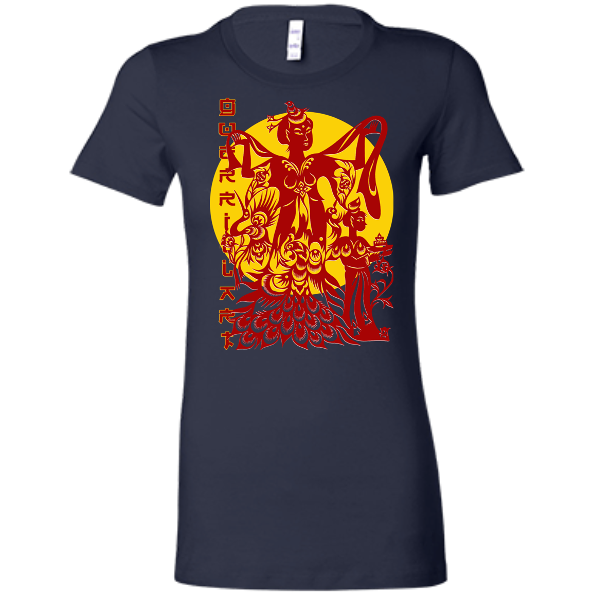 Asian Chinese Folk Culture - Paper Cut Art 17 Tee&Tank Lady Pimamour