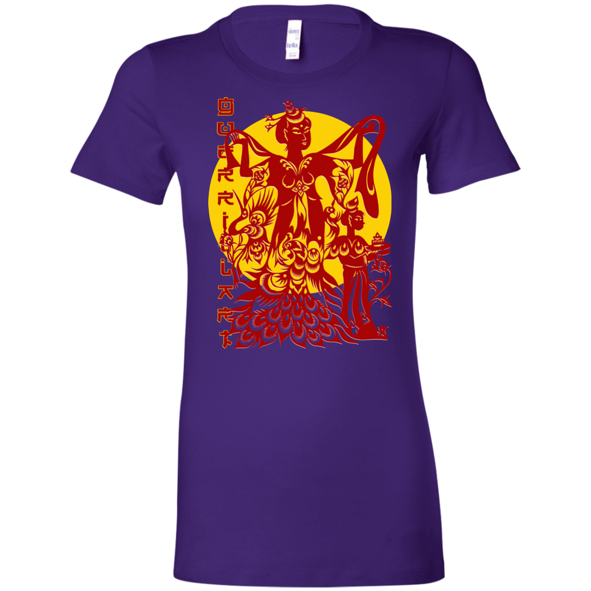 Asian Chinese Folk Culture - Paper Cut Art 17 Tee&Tank Lady Pimamour