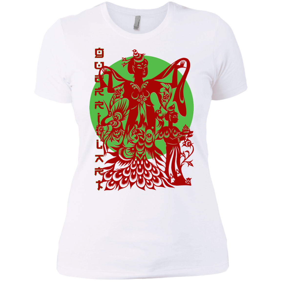 Asian Chinese Folk Culture - Paper Cut Art 17 Tee&Tank Lady Pimamour