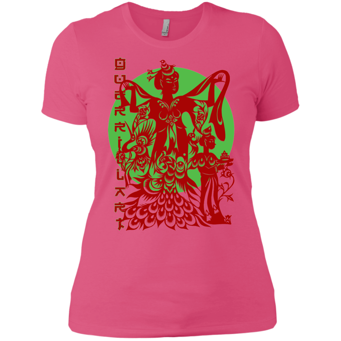 Asian Chinese Folk Culture - Paper Cut Art 17 Tee&Tank Lady Pimamour