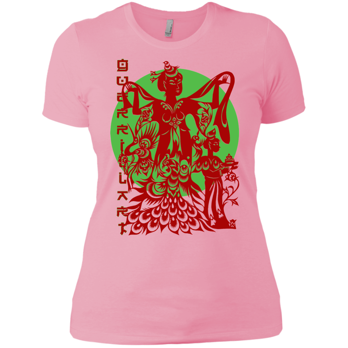 Asian Chinese Folk Culture - Paper Cut Art 17 Tee&Tank Lady Pimamour