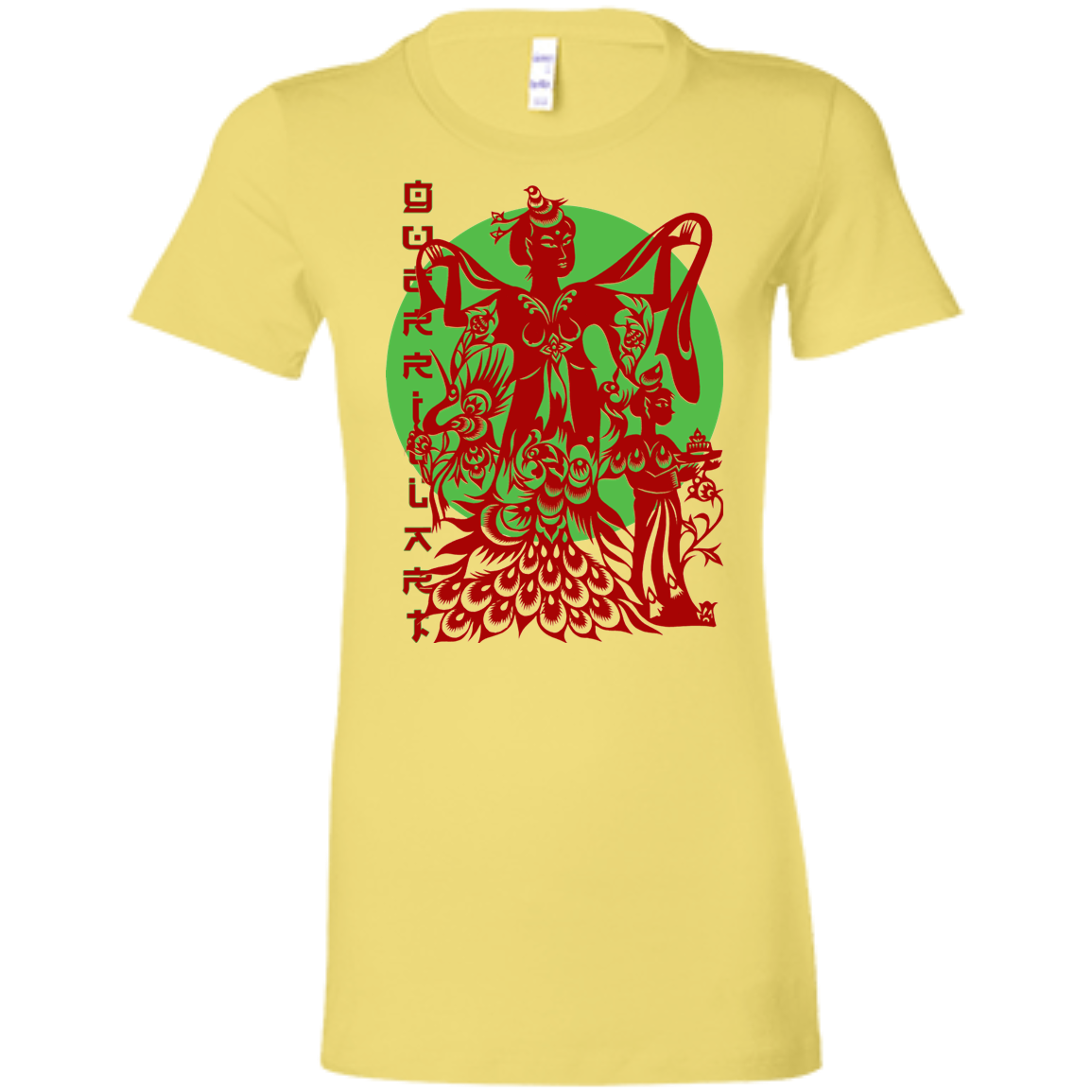 Asian Chinese Folk Culture - Paper Cut Art 17 Tee&Tank Lady Pimamour