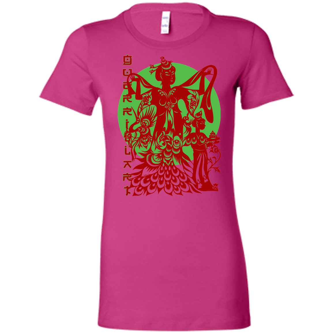 Asian Chinese Folk Culture - Paper Cut Art 17 Tee&Tank Lady Pimamour