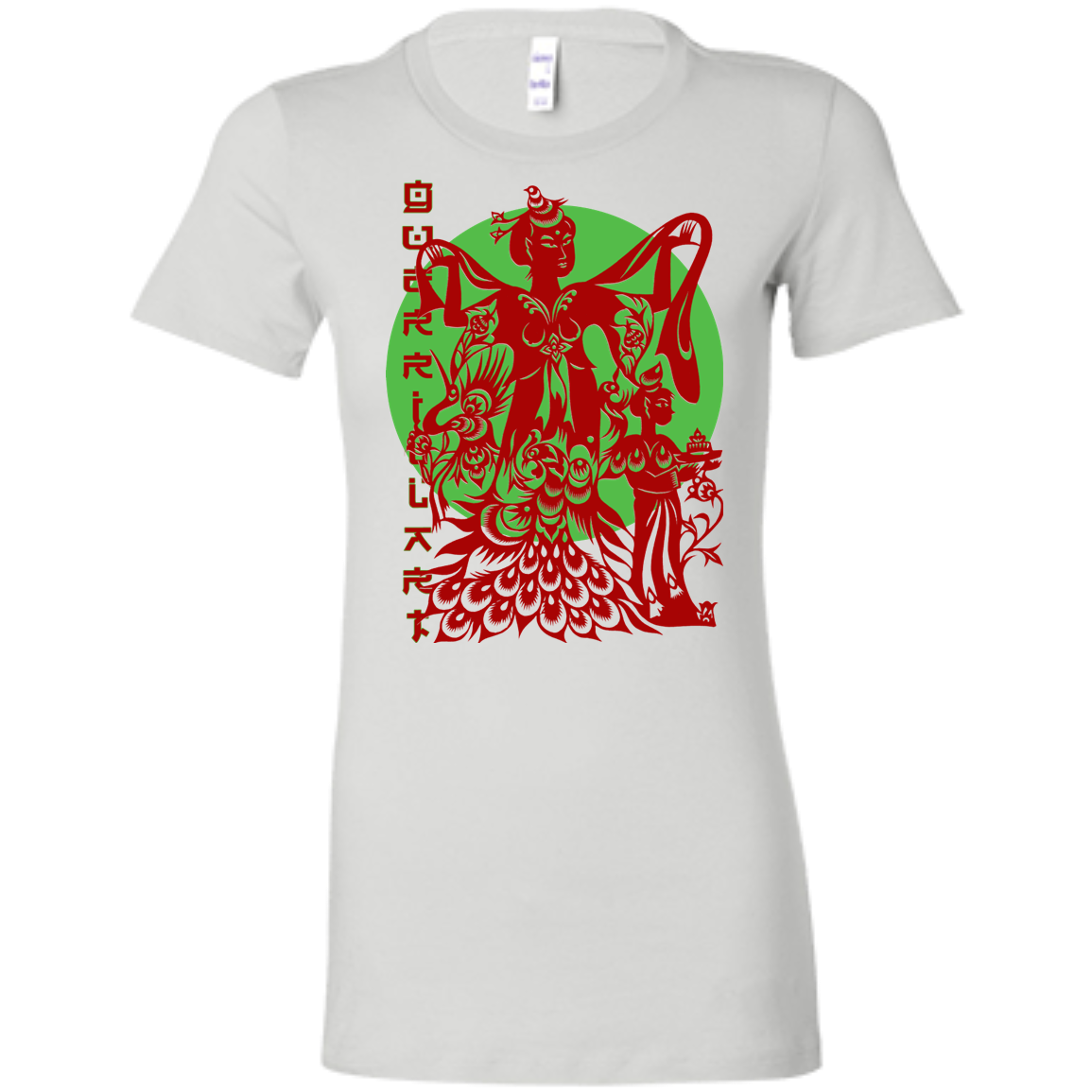 Asian Chinese Folk Culture - Paper Cut Art 17 Tee&Tank Lady Pimamour