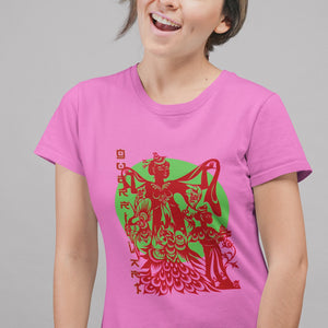 Asian Chinese Folk Culture - Paper Cut Art 17 Tee&Tank Lady Pimamour