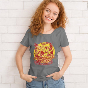 Asian Chinese Folk Culture - Paper Cut Art 39 Tee&Tank Lady Pimamour