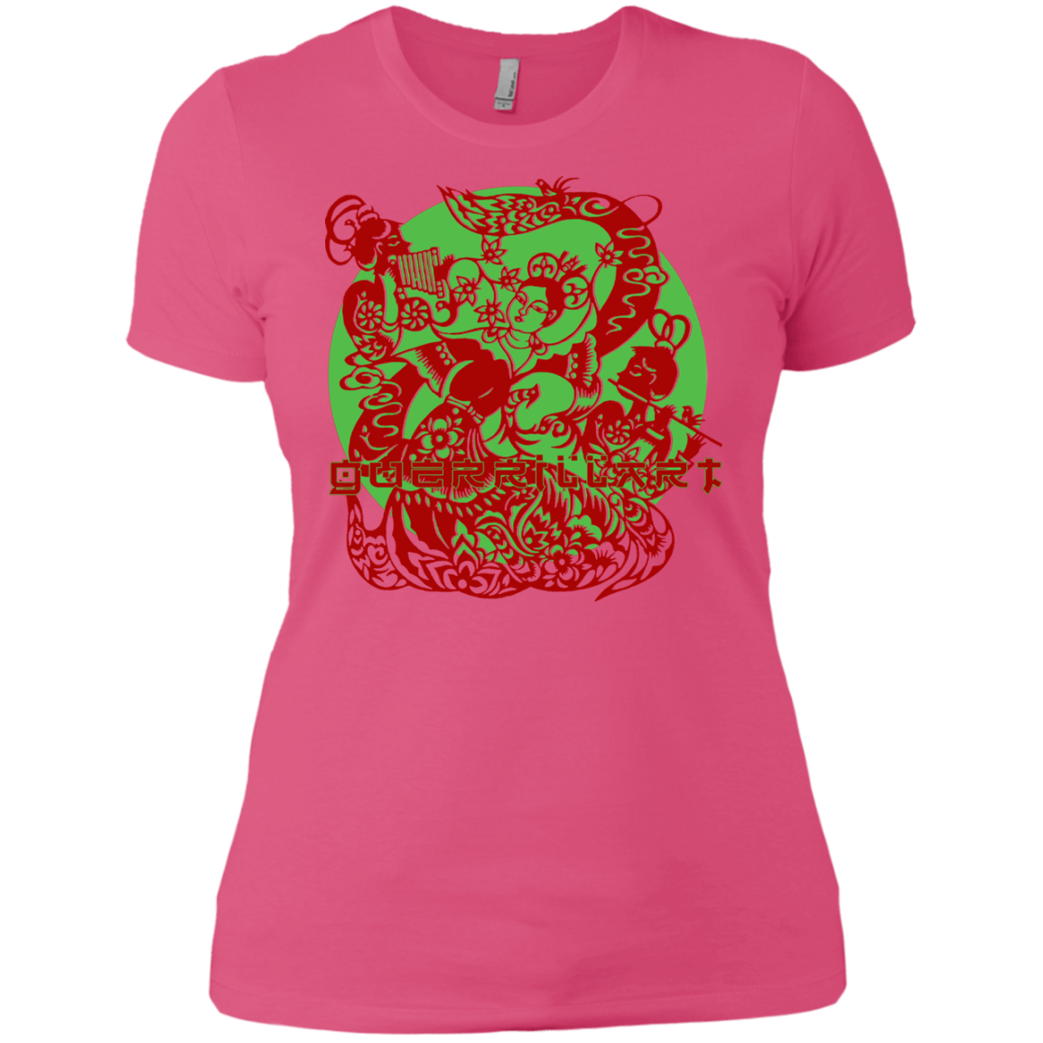 Asian Chinese Folk Culture - Paper Cut Art 39 Tee&Tank Lady Pimamour