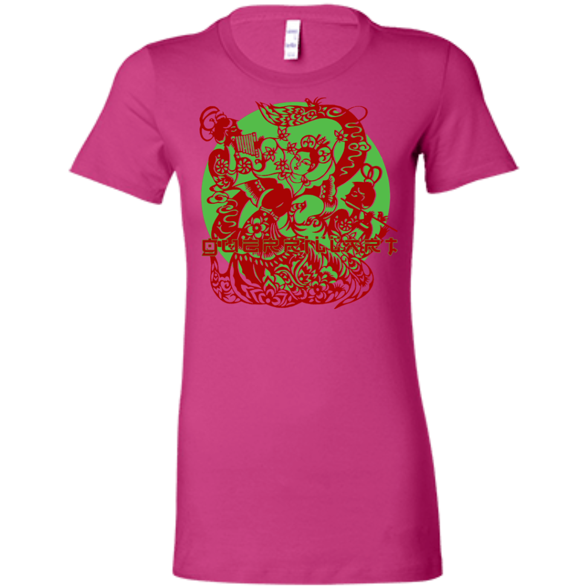 Asian Chinese Folk Culture - Paper Cut Art 39 Tee&Tank Lady Pimamour